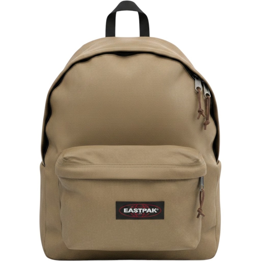 Vintage 90s Eastpak Backpack Tan Made in USA Suede Bottom Bookbag 1 Owner
